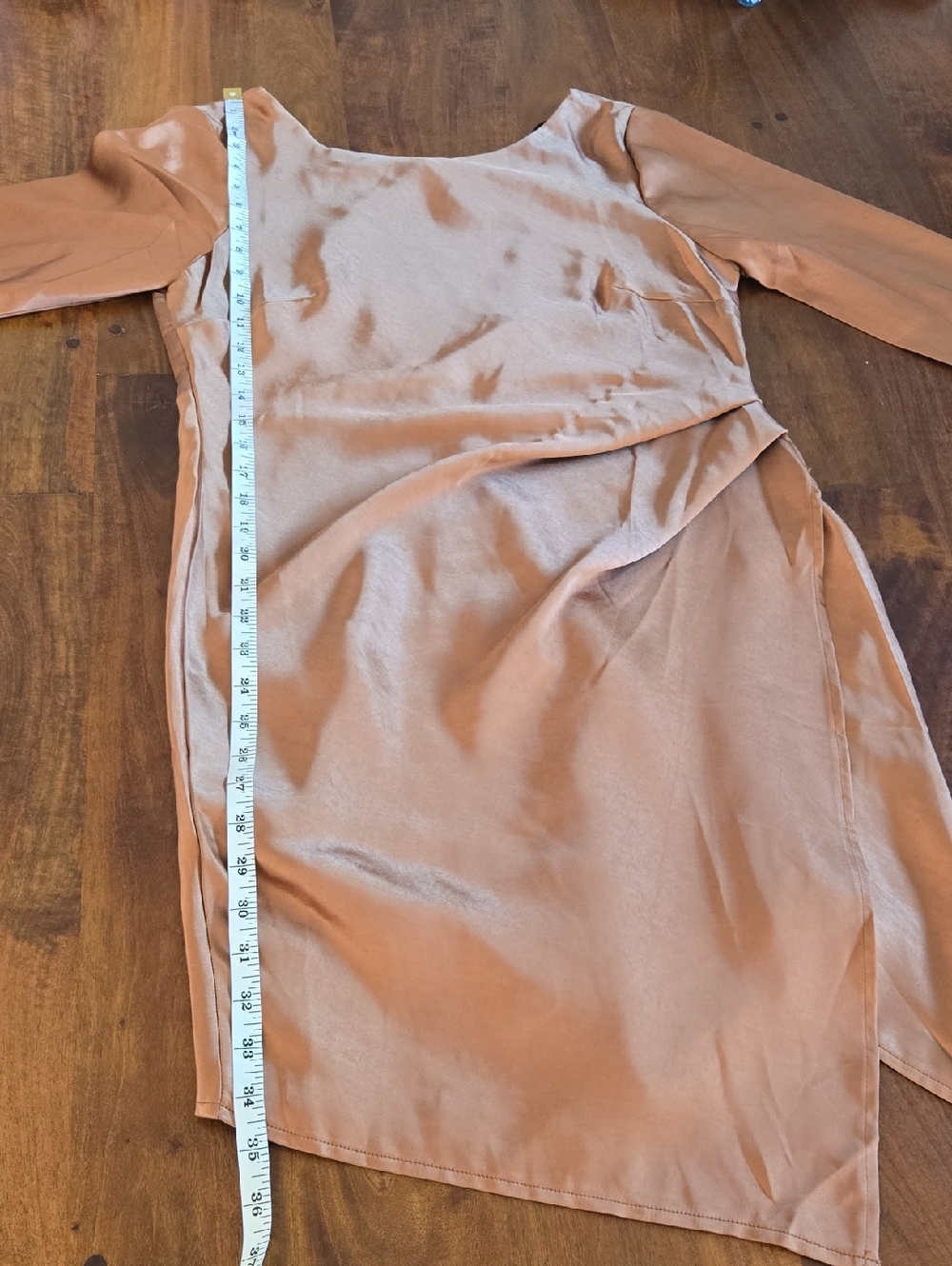 NWT Hello Molly Expressed Permission Long Sleeve Low Back Dress Chocolate Size 8 - Picture 11 of 13